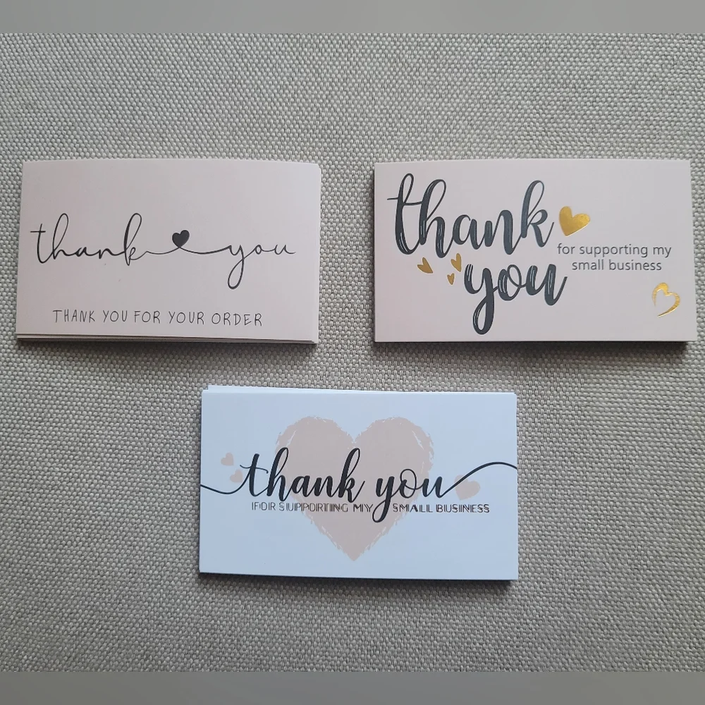 New Bundle of 15 THANK YOU For Your Business and Order Cards Size 3.25